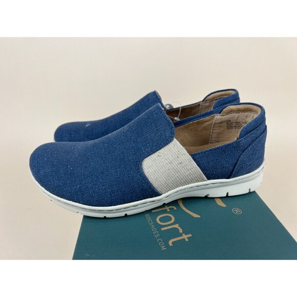 b.o.c Seaham Comfort Slip On Sneakers Womens 7 M Blue Canvas Casual Shoes NWB - Picture 4 of 12